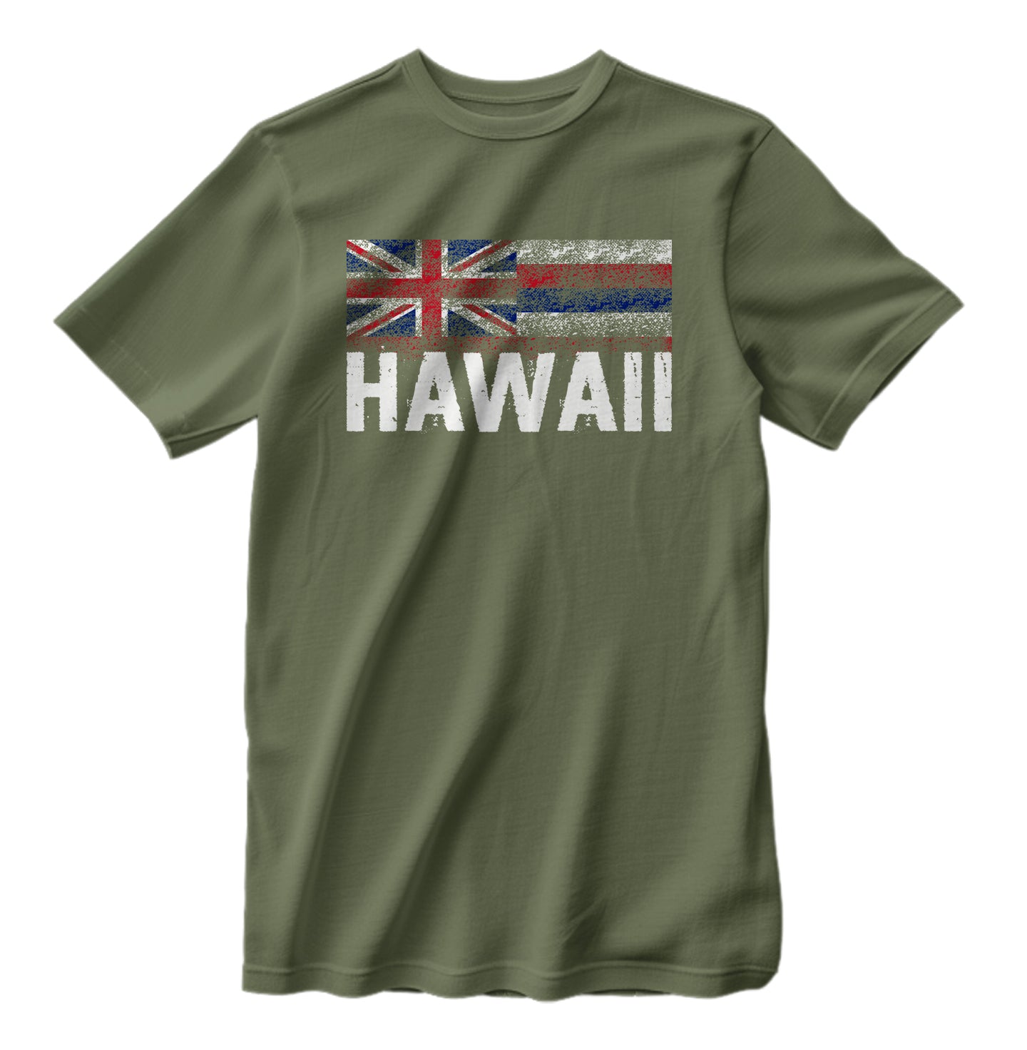 Classic Hawaii Flag Grunge Distressed T-Shirt
