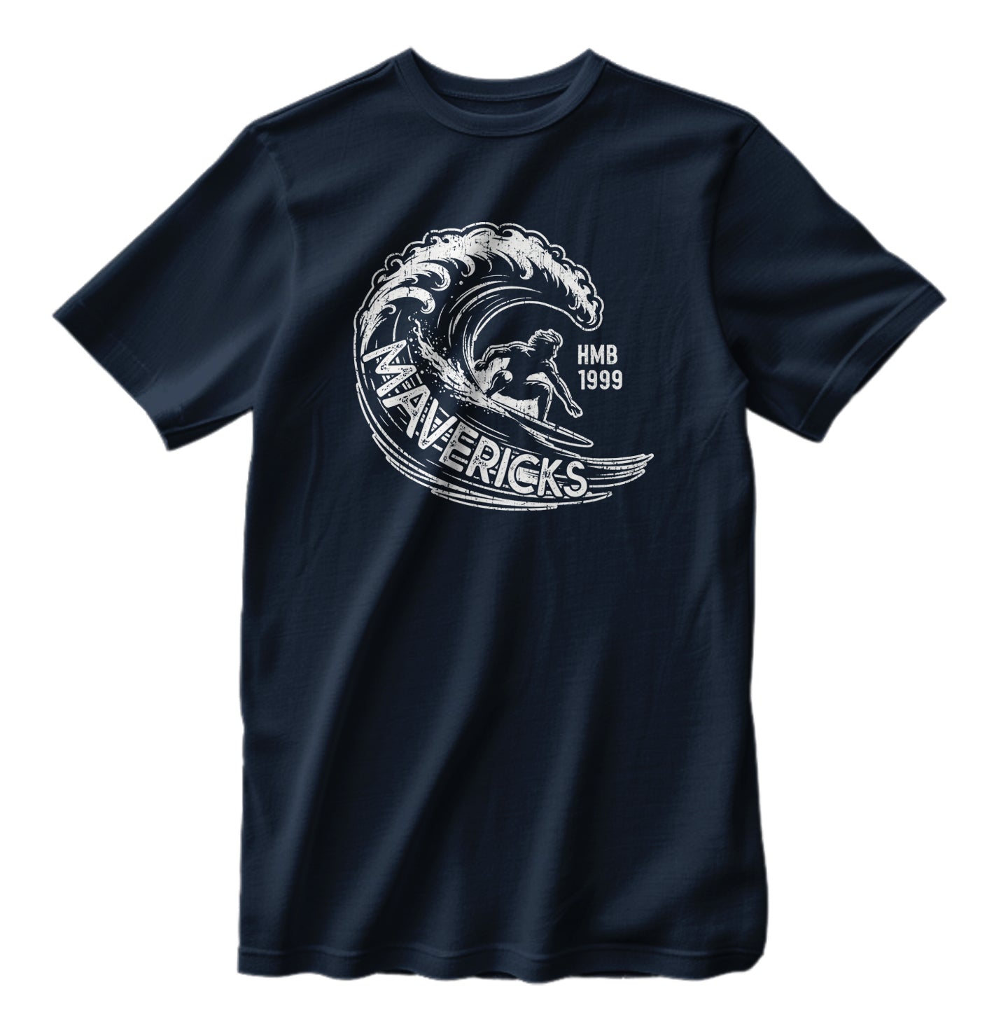 Vintage 1999 Half Moon Bay California Mavericks Surfing Competition T-Shirt