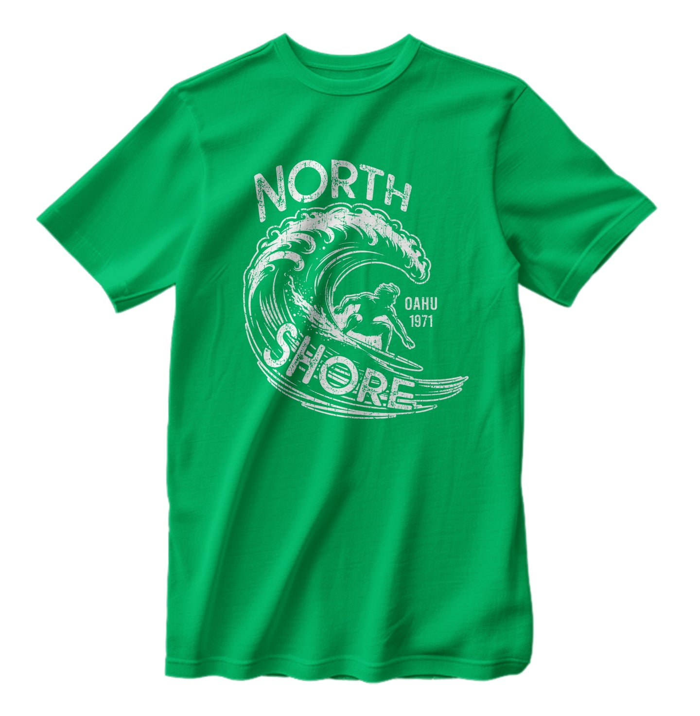 Vintage 1971 North Shore Oahu Hawaii Surfing Competition T-shirt