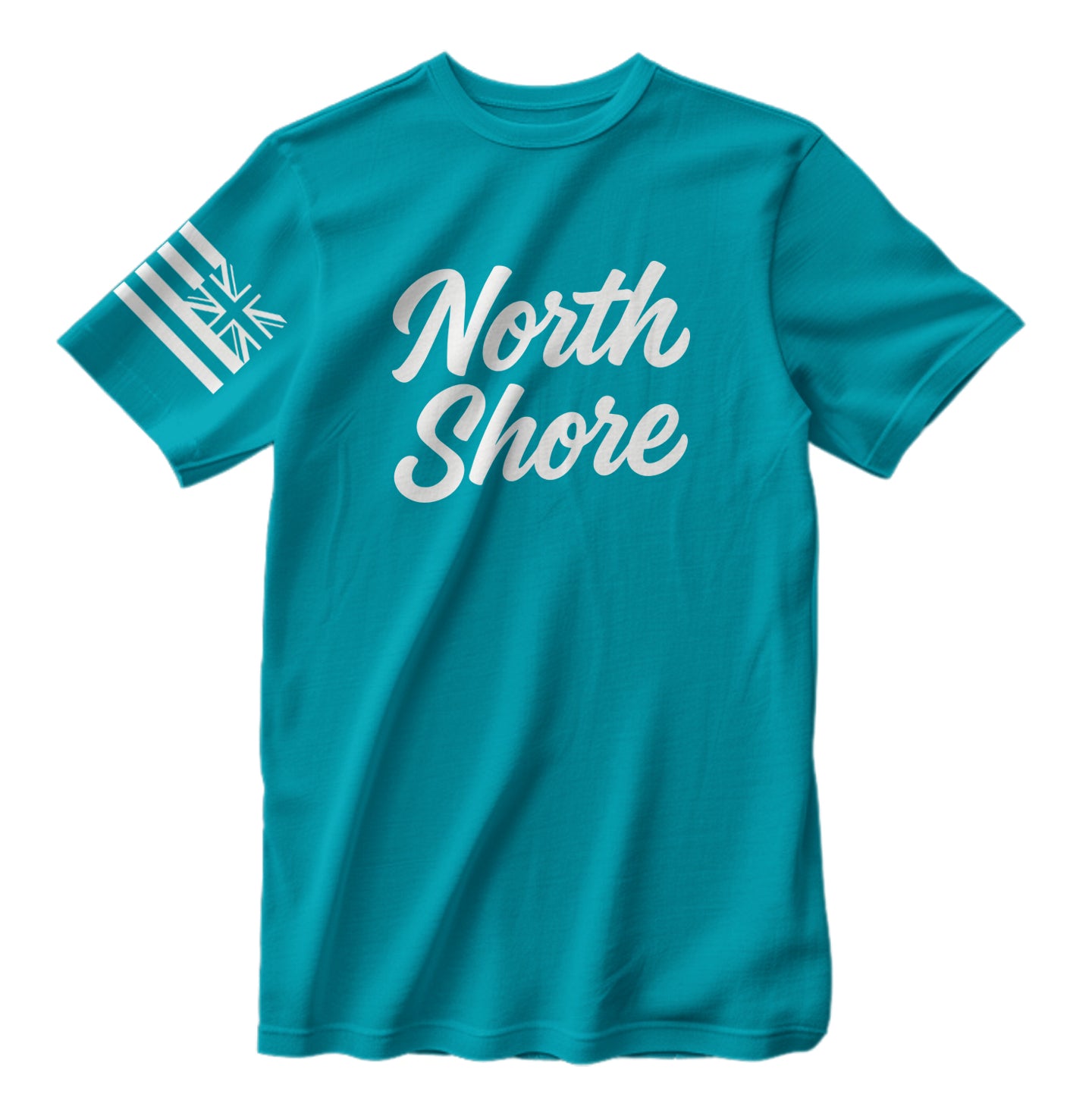 North Shore Hawaii Script T-Shirt HI Flag