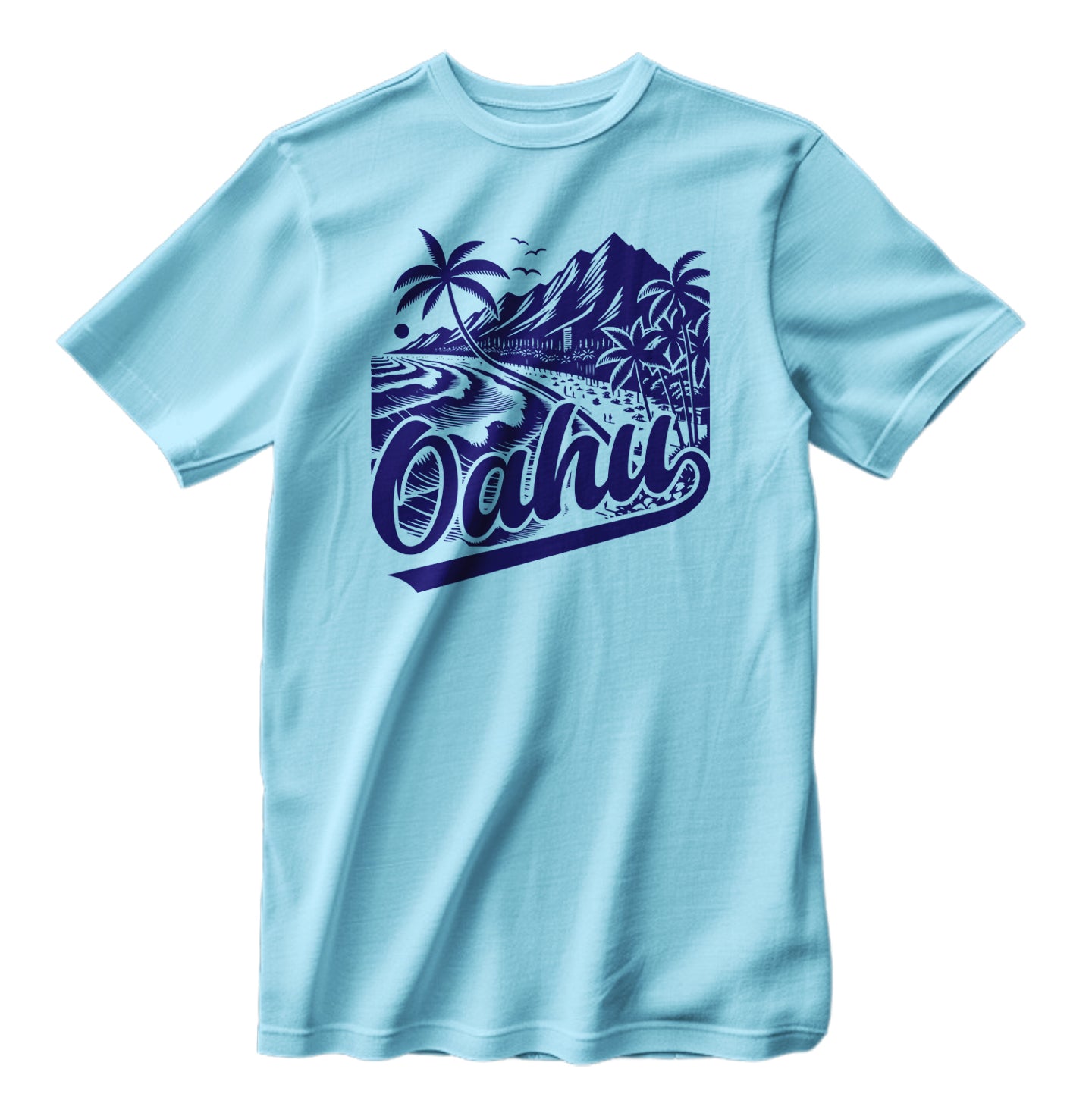 Vintage Oahu Hawaii Island Retro Style T-Shirt