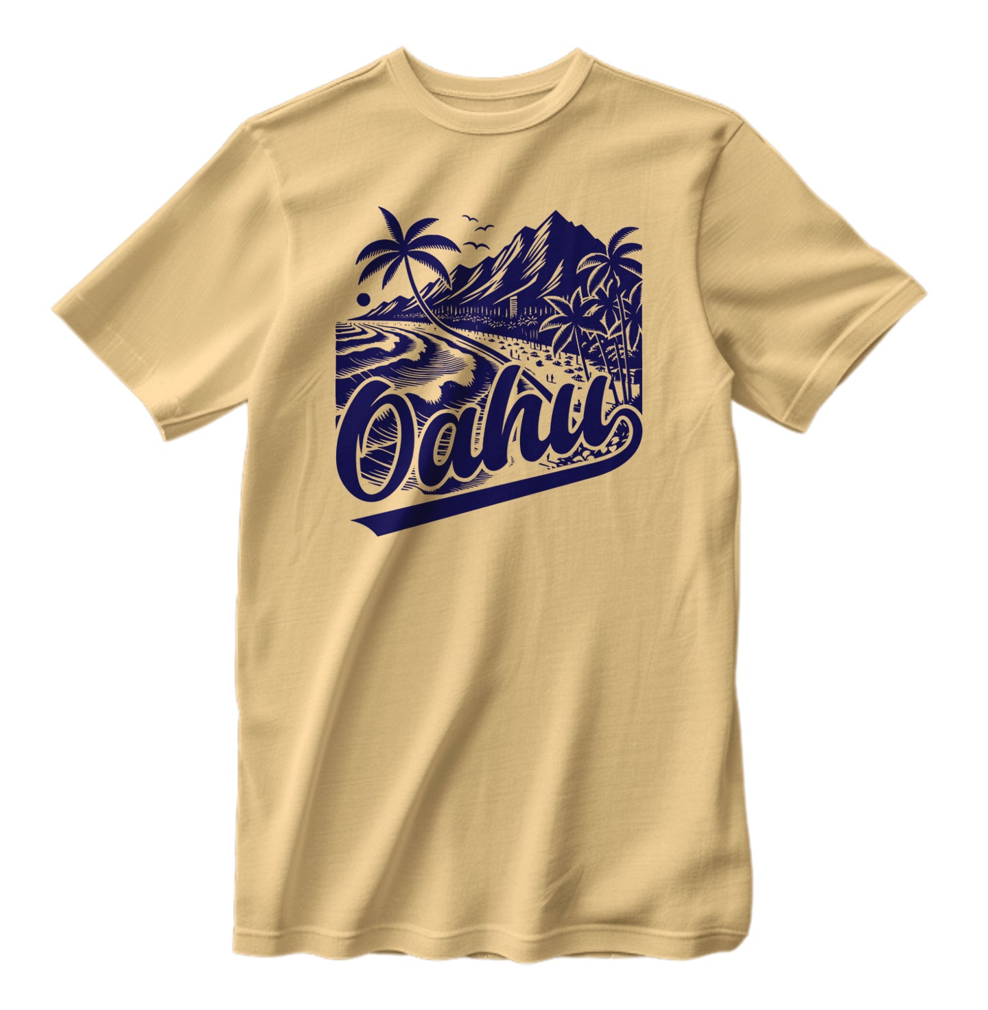 Vintage Oahu Hawaii Island Retro Style T-Shirt
