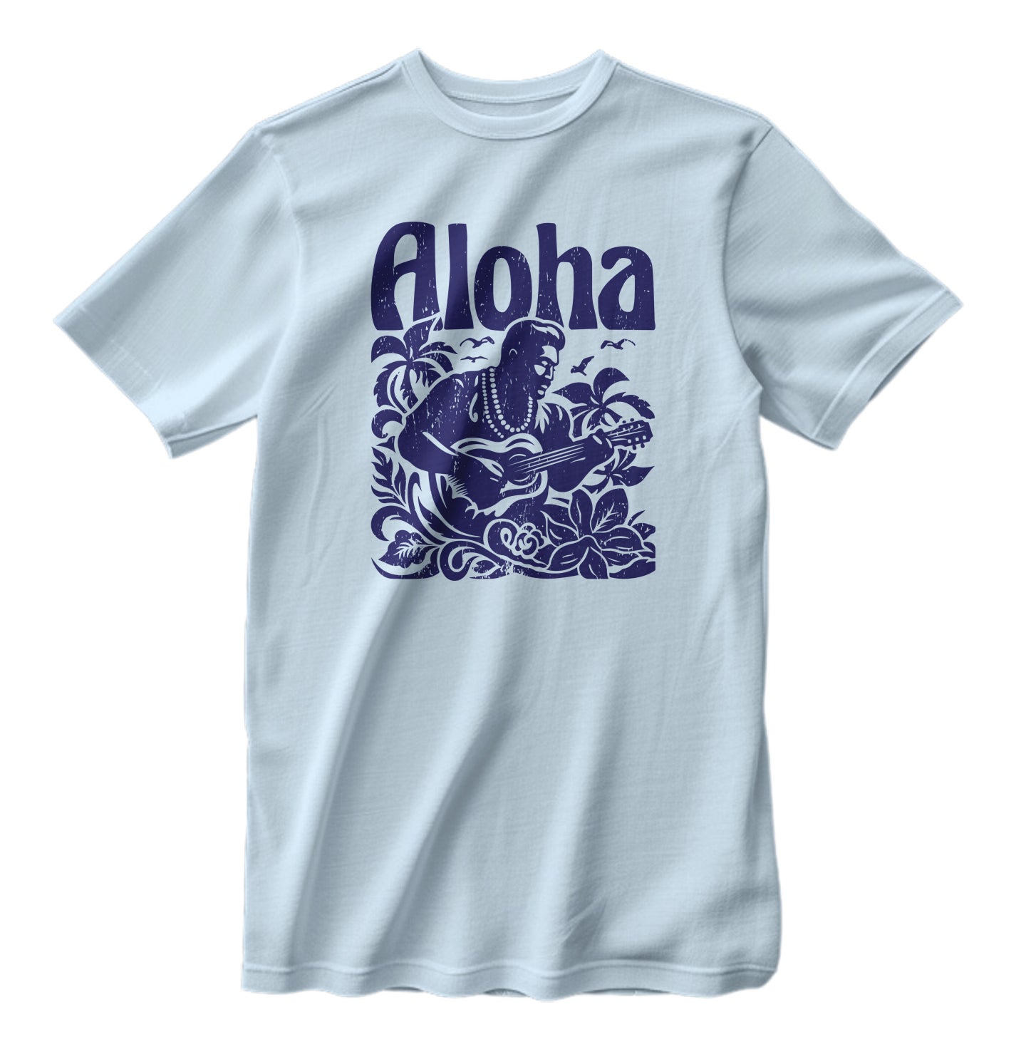 Aloha Ukulele Vintage Hawaii Islands T-Shirt Beach Surfing