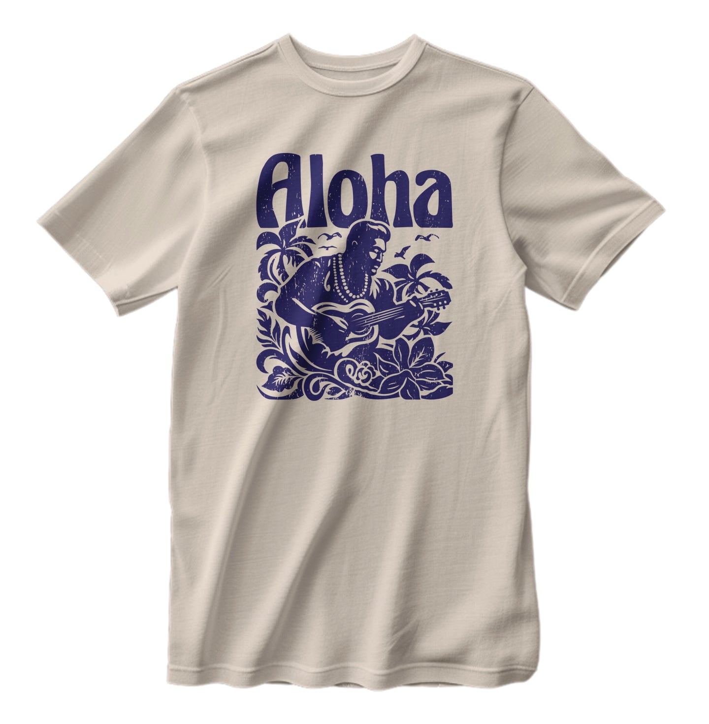 Aloha Ukulele Vintage Hawaii Islands T-Shirt Beach Surfing