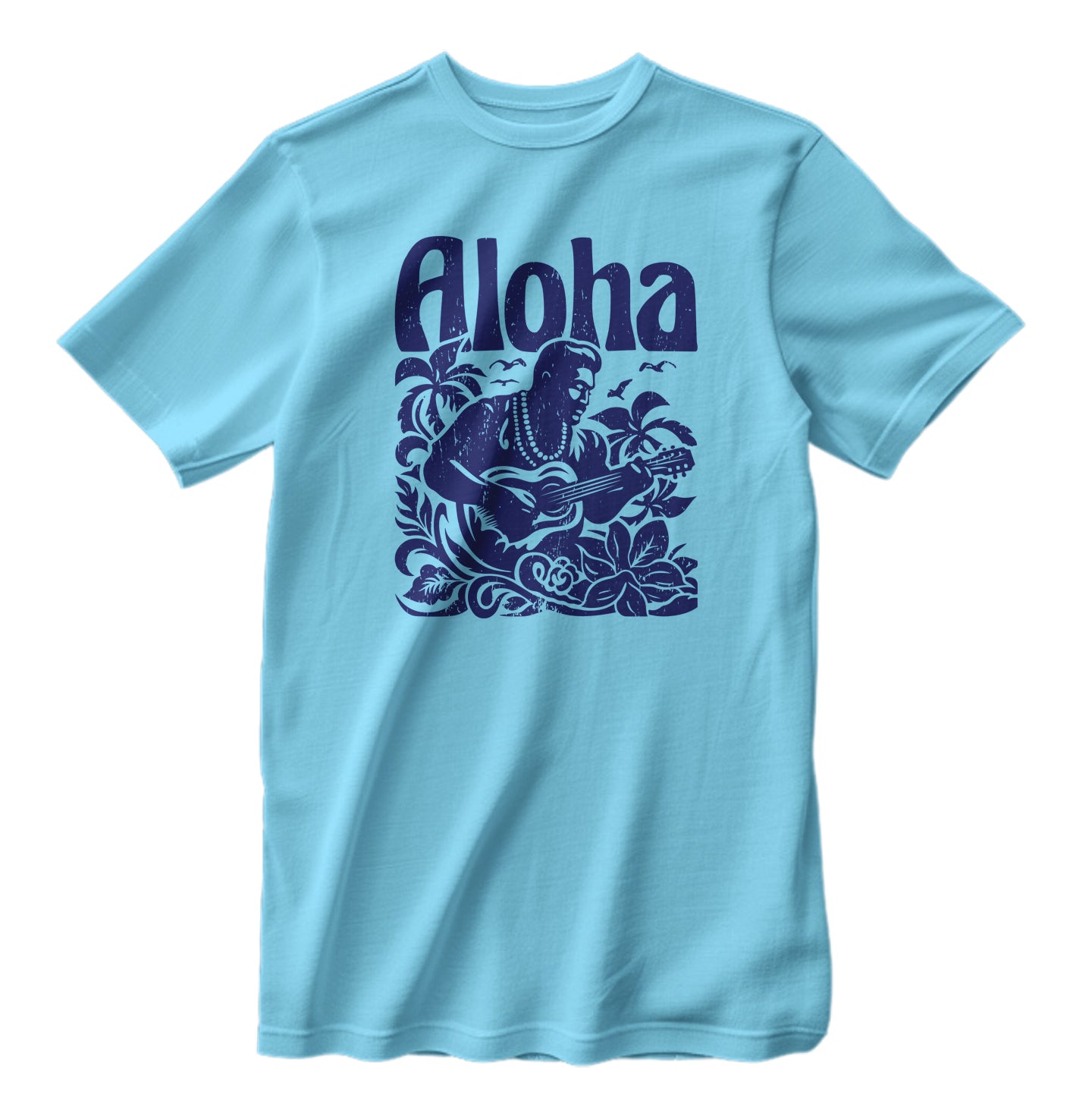 Aloha Ukulele Vintage Hawaii Islands T-Shirt Beach Surfing