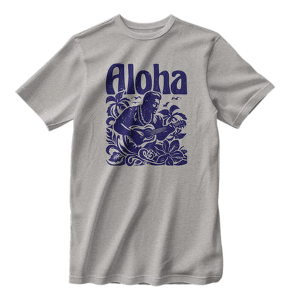 Aloha Ukulele Vintage Hawaii Islands T-Shirt Beach Surfing