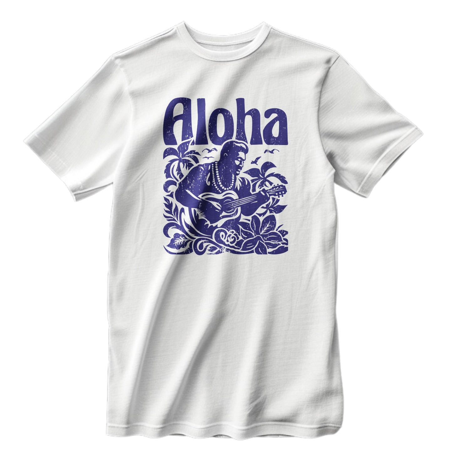Aloha Ukulele Vintage Hawaii Islands T-Shirt Beach Surfing