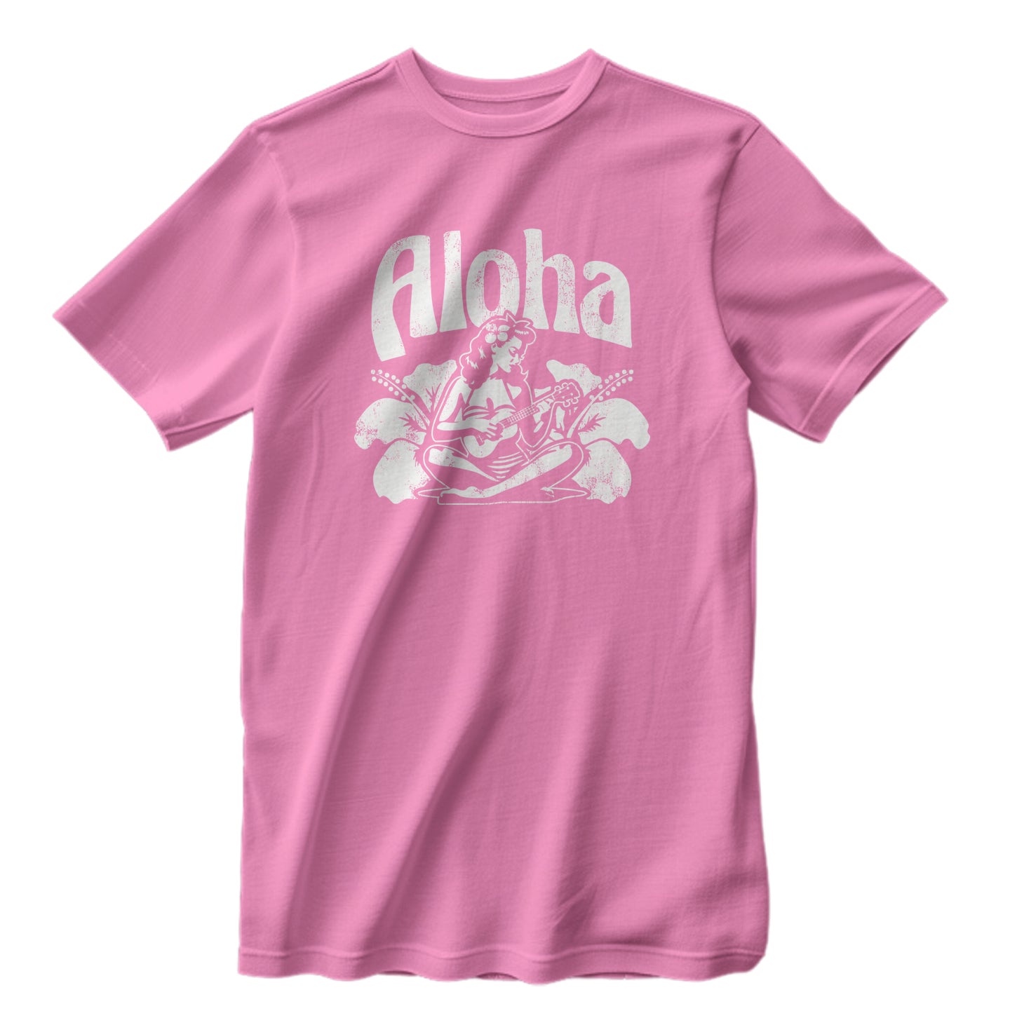 Vintage Aloha Ukulele Hula Girl Retro T-Shirt