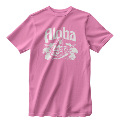Vintage Aloha Ukulele Hula Girl Retro T-Shirt