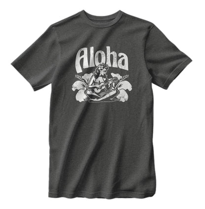 Vintage Aloha Ukulele Hula Girl Retro T-Shirt