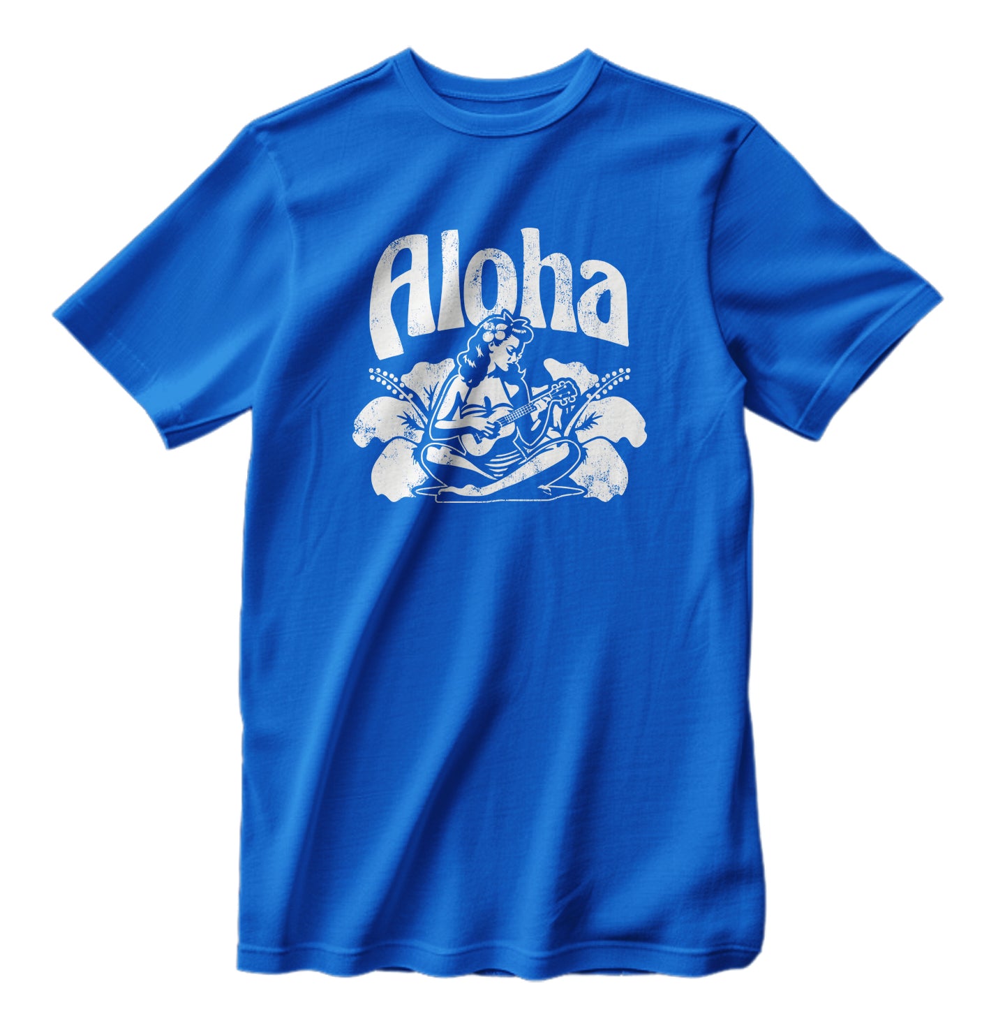 Vintage Aloha Ukulele Hula Girl Retro T-Shirt