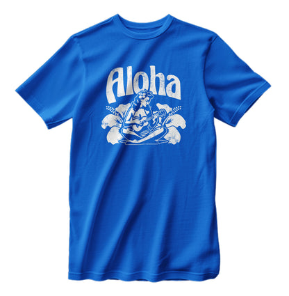 Vintage Aloha Ukulele Hula Girl Retro T-Shirt