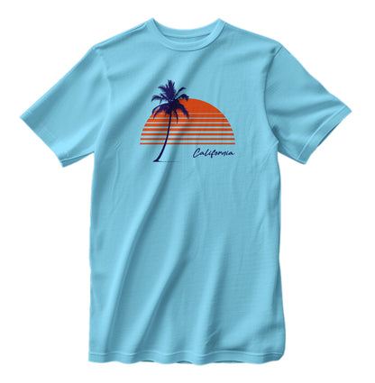 Vintage California Palm Tree and Sunset T-Shirt
