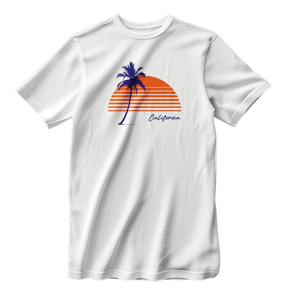 Vintage California Palm Tree and Sunset T-Shirt