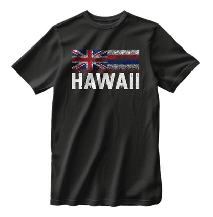 Classic Hawaii Flag Grunge Distressed T-Shirt