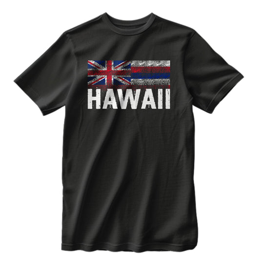 Classic Hawaii Flag Grunge Distressed T-Shirt