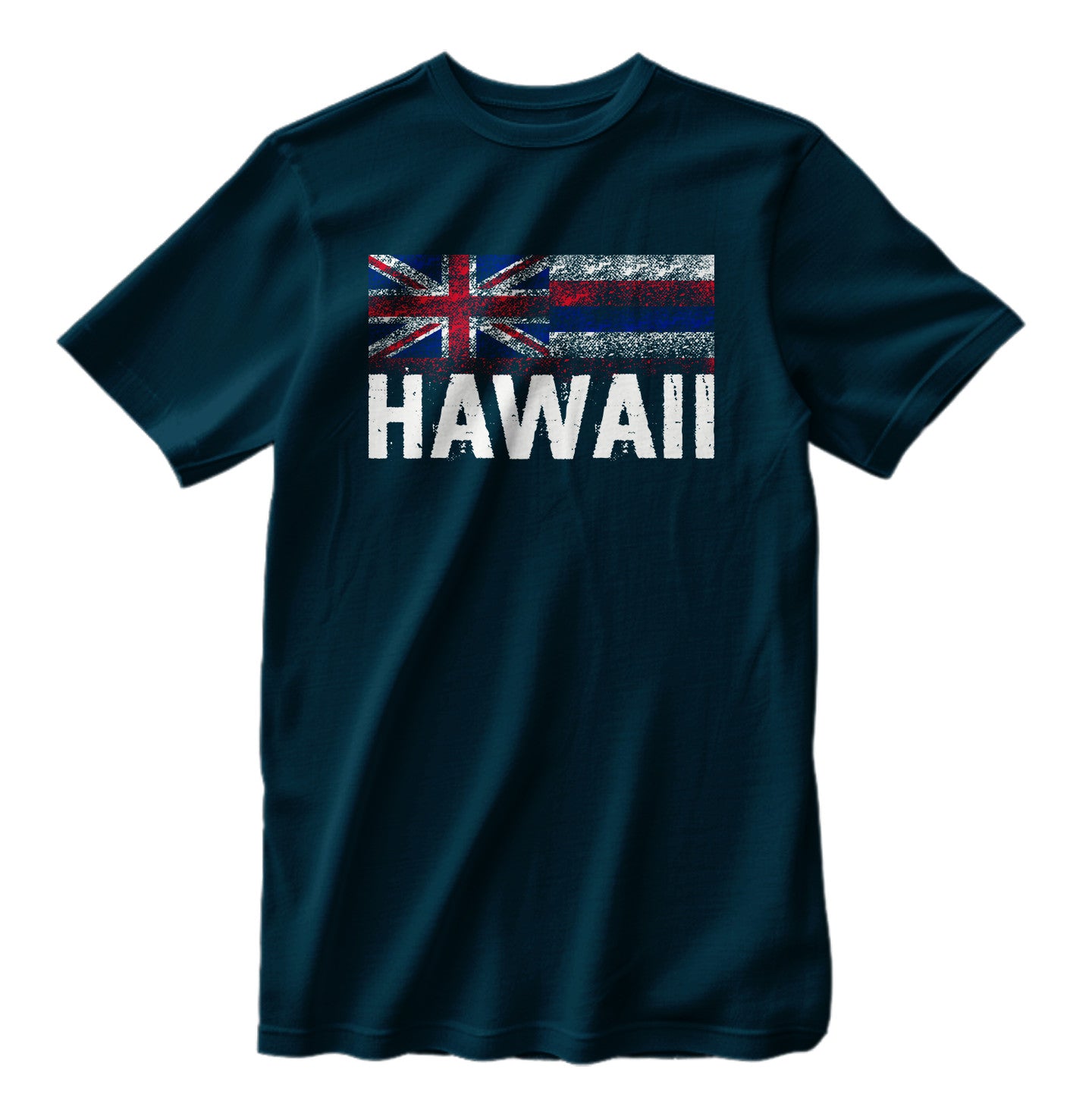 Classic Hawaii Flag Grunge Distressed T-Shirt