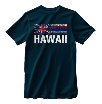 Classic Hawaii Flag Grunge Distressed T-Shirt