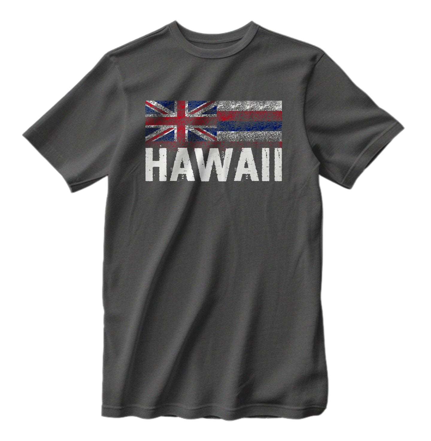 Classic Hawaii Flag Grunge Distressed T-Shirt
