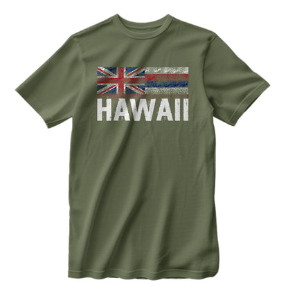 Classic Hawaii Flag Grunge Distressed T-Shirt