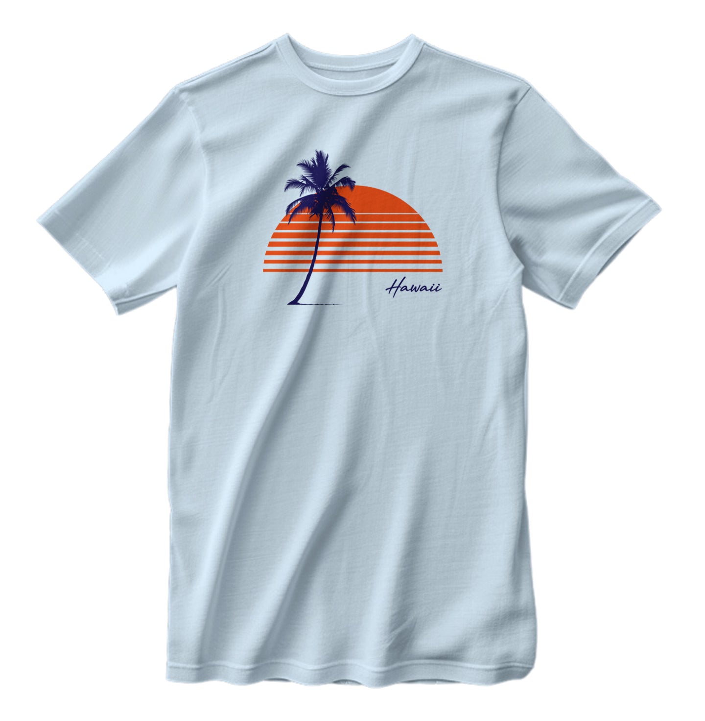 Vintage Hawaii Palm Tree and Sunset T-Shirt