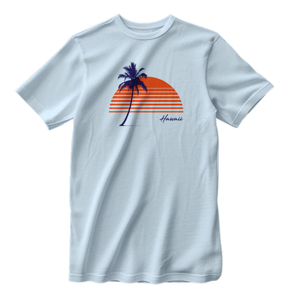 Vintage Hawaii Palm Tree and Sunset T-Shirt