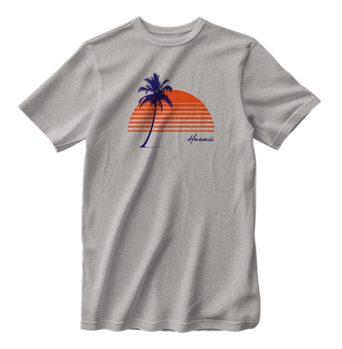 Vintage Hawaii Palm Tree and Sunset T-Shirt