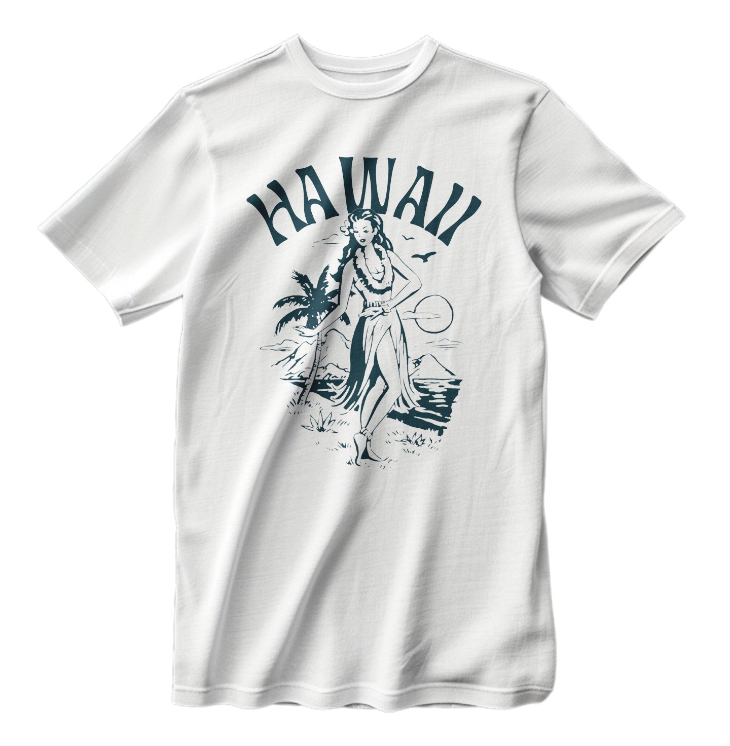 Vintage Hawaii Hula Girl Island Classic T-Shirt