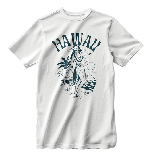 Vintage Hawaii Hula Girl Island Classic T-Shirt