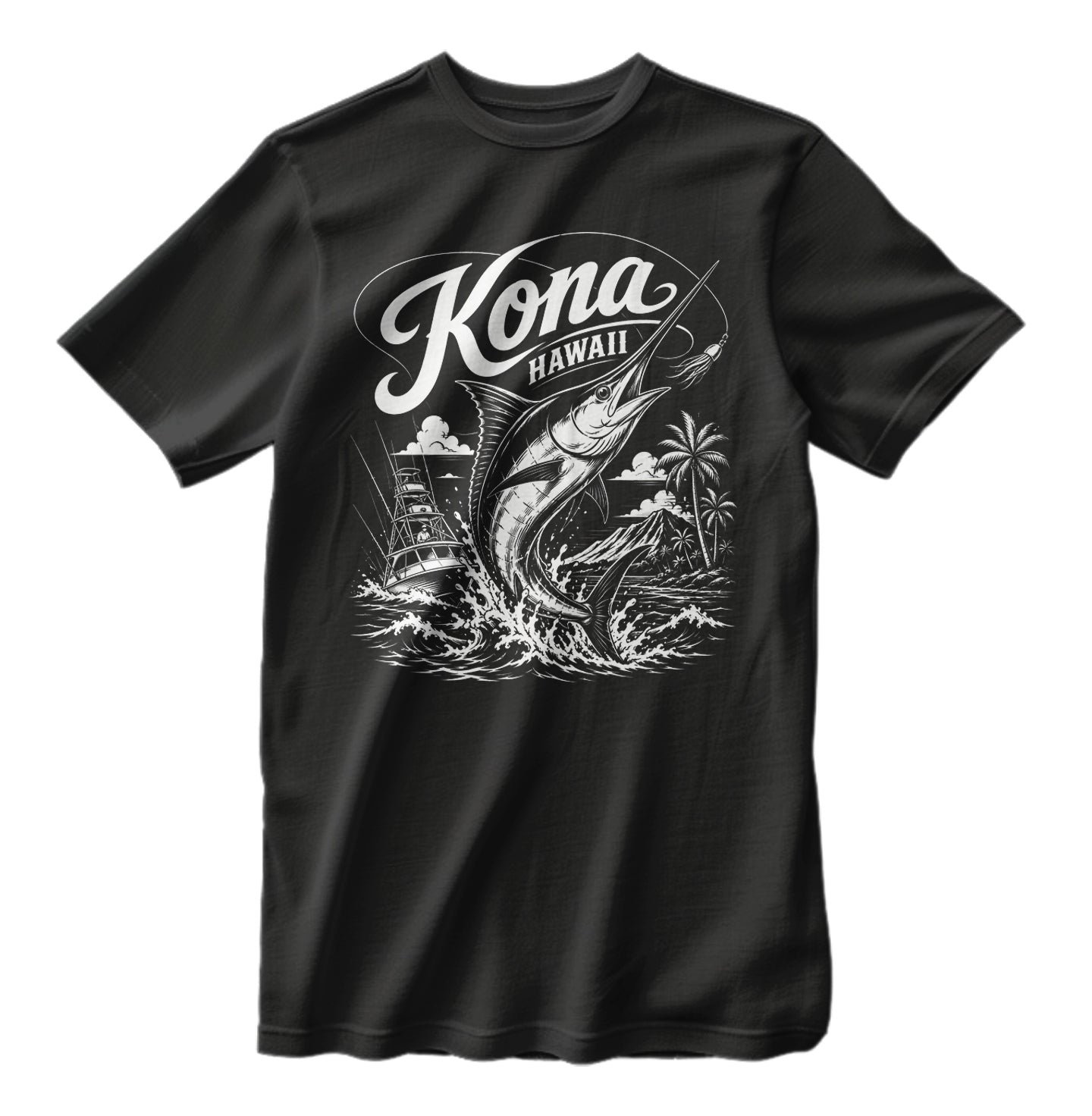 Kona Hawaii Sport Fishing T-Shirt Marlin