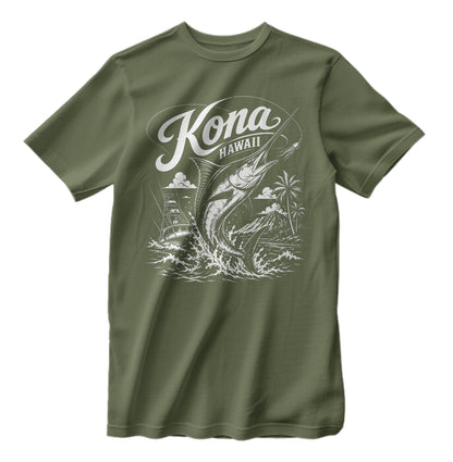 Kona Hawaii Sport Fishing T-Shirt Marlin