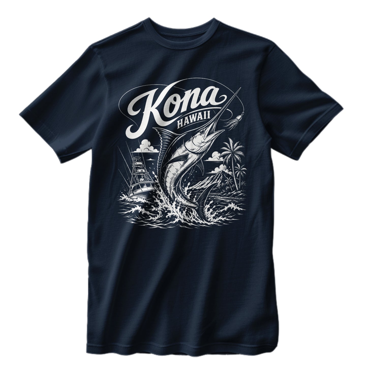 Kona Hawaii Sport Fishing T-Shirt Marlin