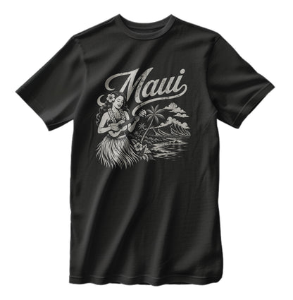 Vintage Maui Hawaii Hula Girl T-Shirt Distressed