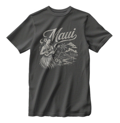 Vintage Maui Hawaii Hula Girl T-Shirt Distressed