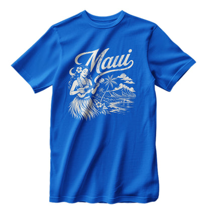 Vintage Maui Hawaii Hula Girl T-Shirt Distressed