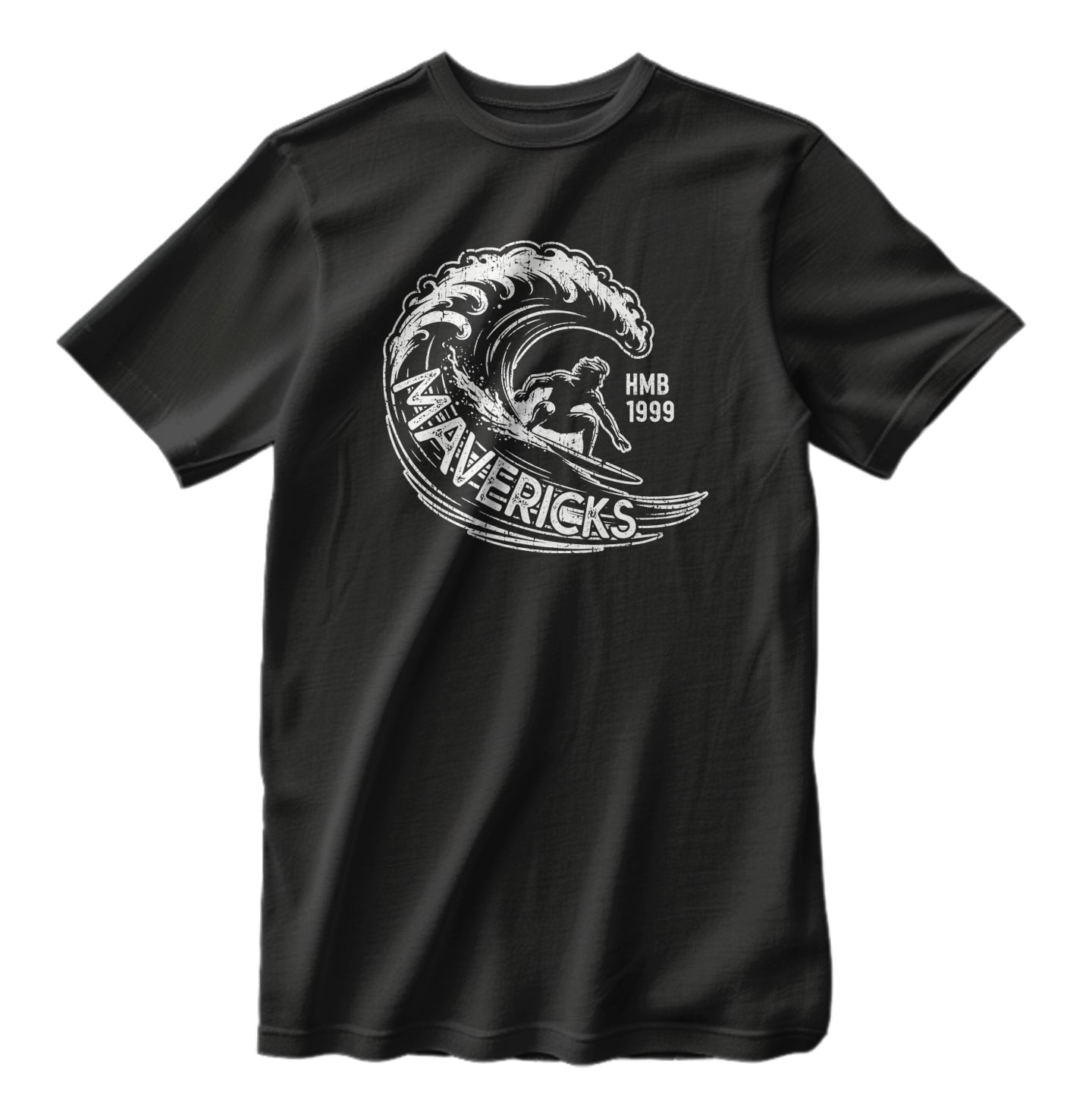 Vintage 1999 Half Moon Bay California Mavericks Surfing Competition T-Shirt