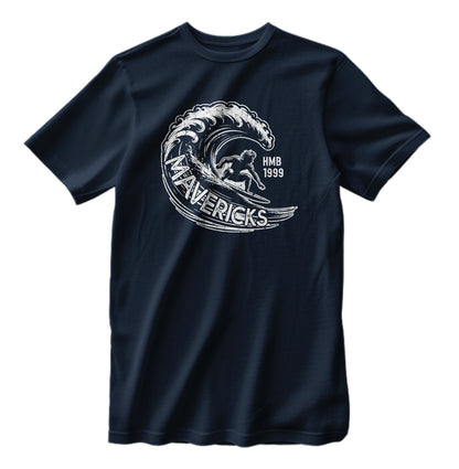Vintage 1999 Half Moon Bay California Mavericks Surfing Competition T-Shirt