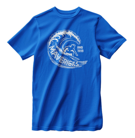 Vintage 1999 Half Moon Bay California Mavericks Surfing Competition T-Shirt