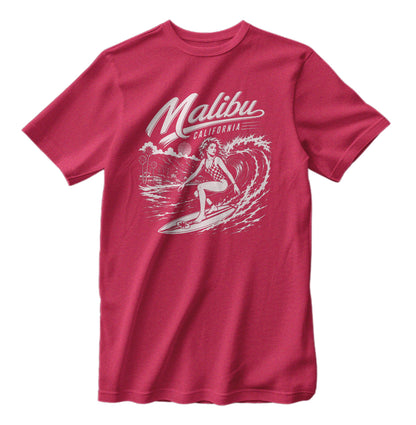 Malibu California Surfing T-Shirt Bella Canva Heather Colors