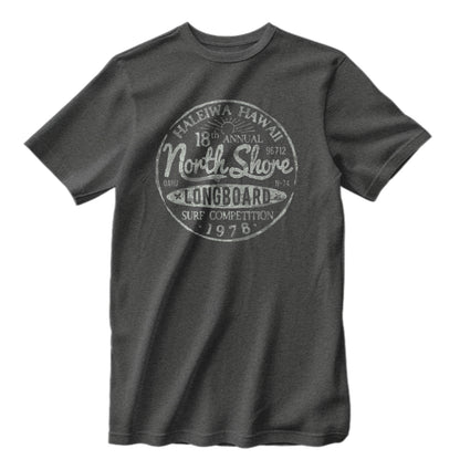 Vintage North Shore Longboard Surfing Competition Distressed T-Shirt