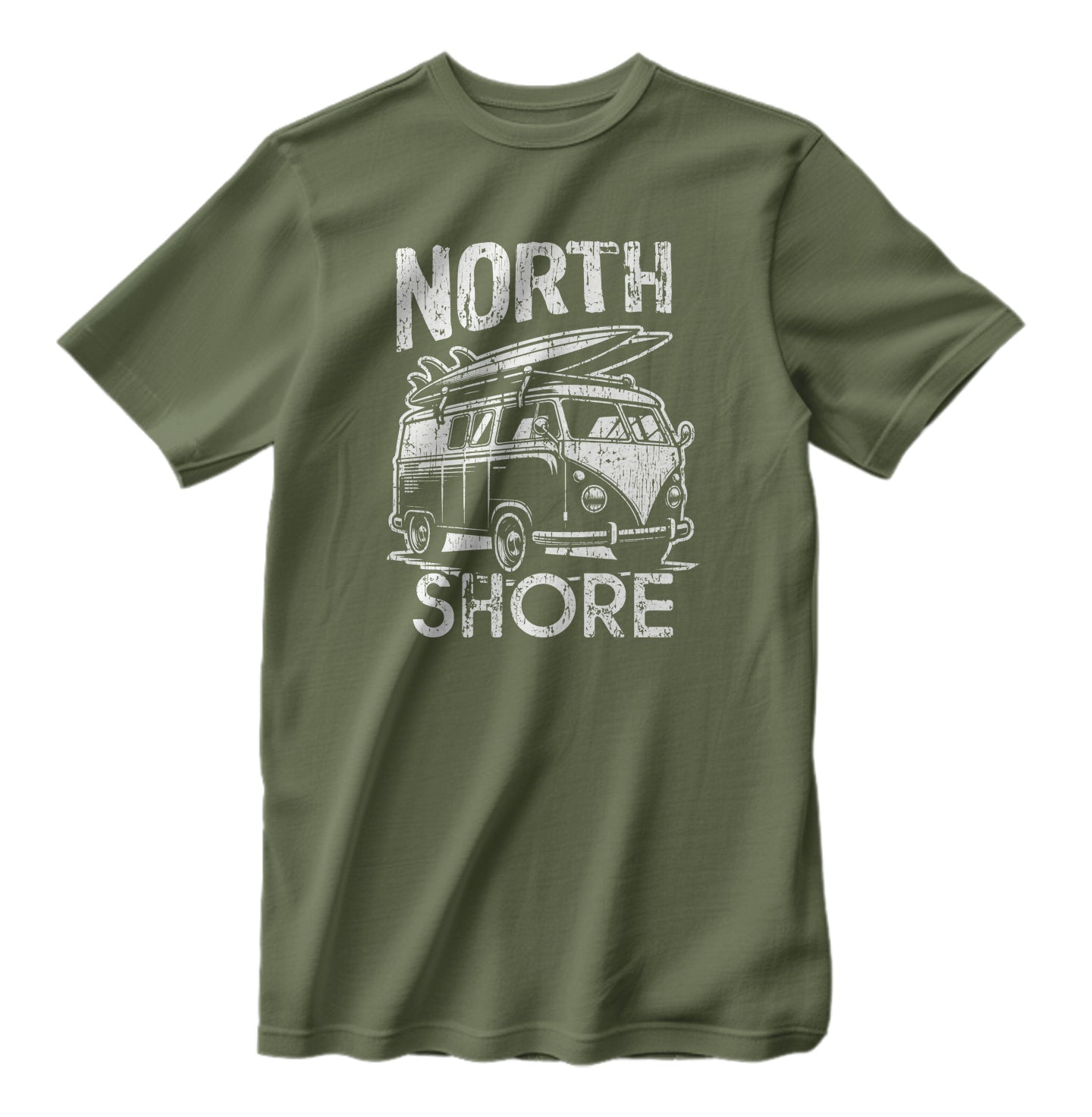North Shore Hawaii Surfing Camper Van Vintage T-Shirt