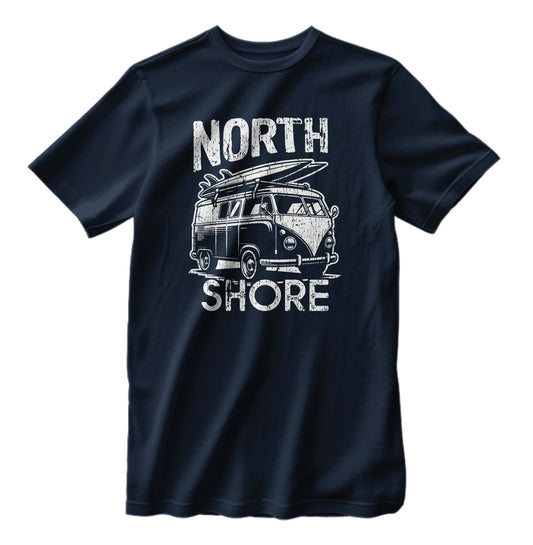 North Shore Hawaii Surfing Camper Van Vintage T-Shirt