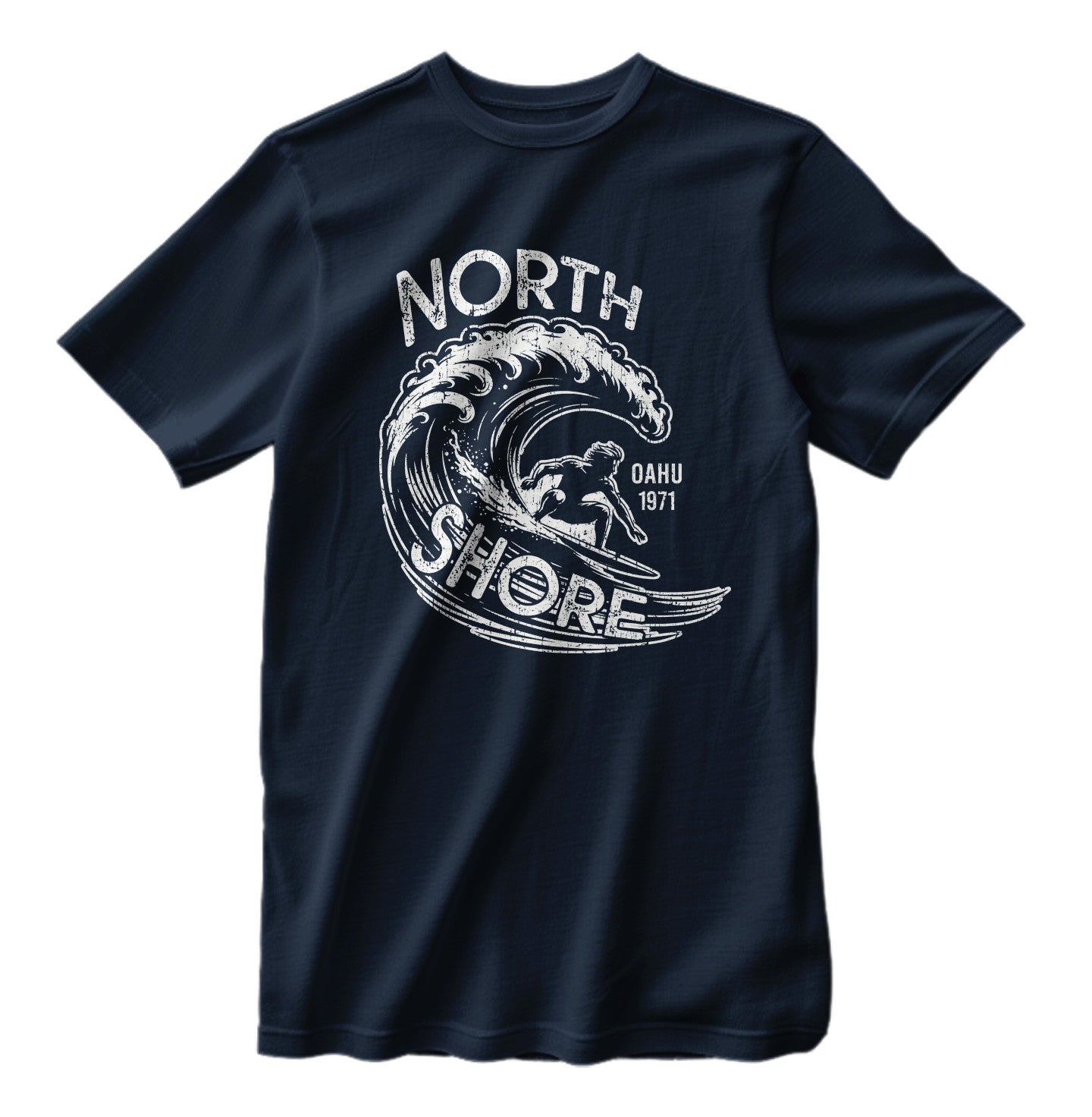 Vintage 1971 North Shore Oahu Hawaii Surfing Competition T-shirt