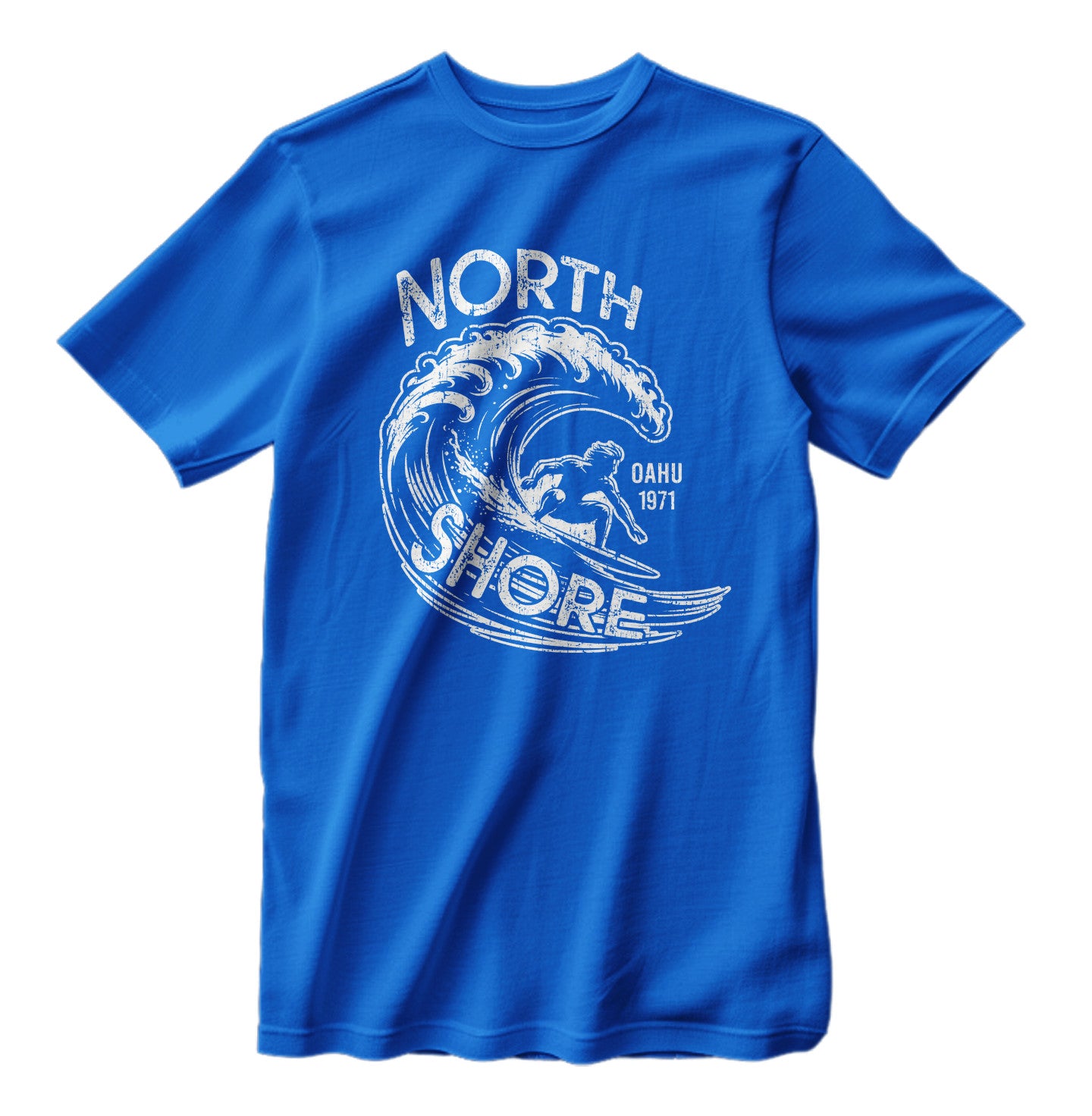 Vintage 1971 North Shore Oahu Hawaii Surfing Competition T-shirt
