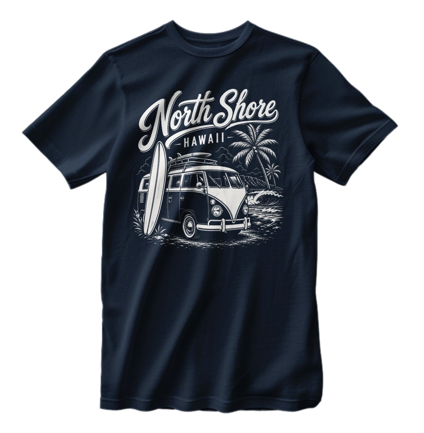 Vintage North Shore Hawaii Surfing Bus T-shirt