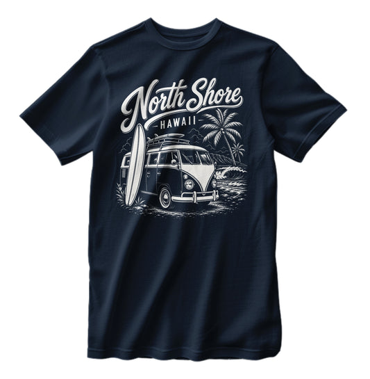 Vintage North Shore Hawaii Surfing Bus T-shirt