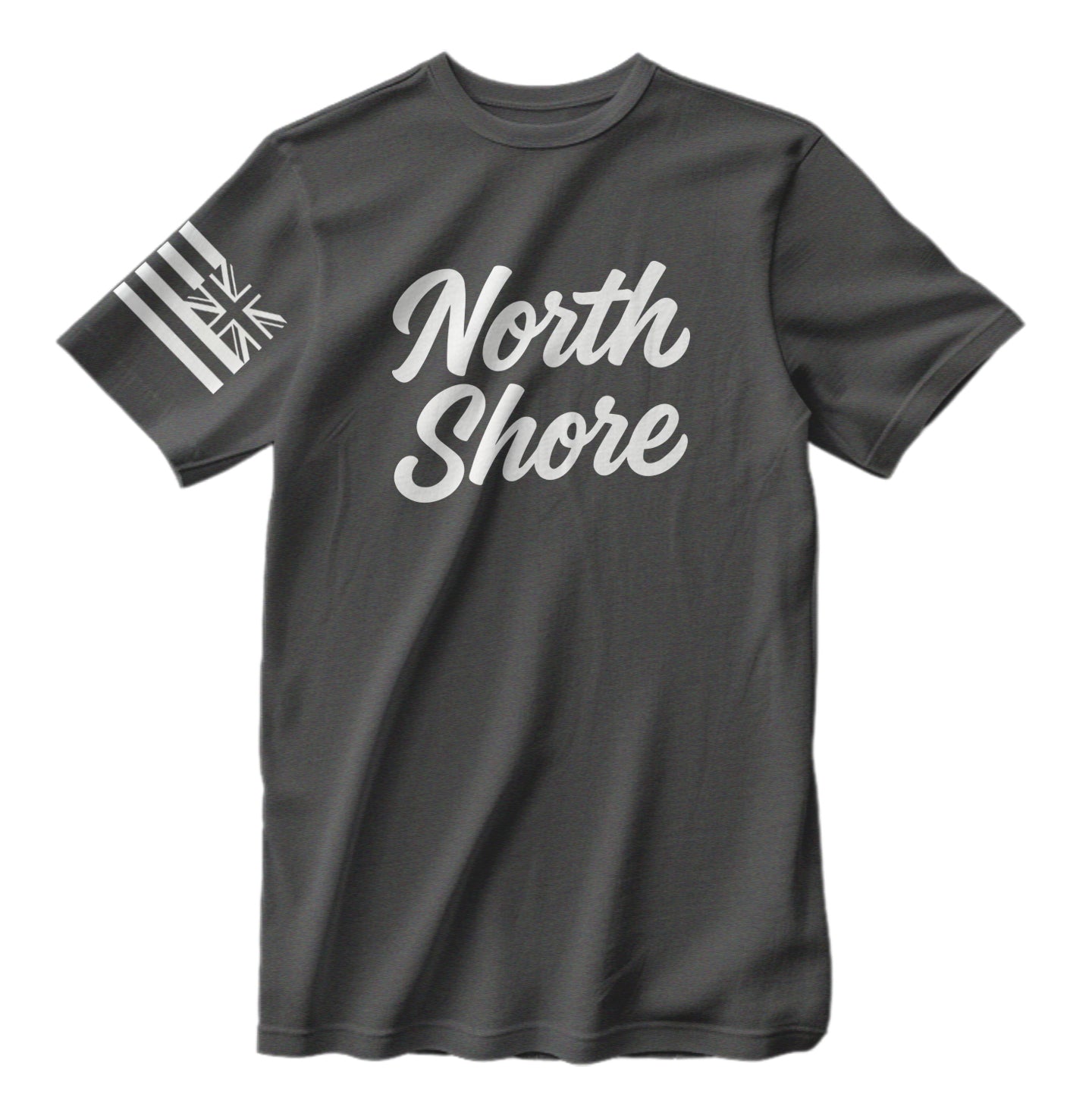North Shore Hawaii Script T-Shirt HI Flag