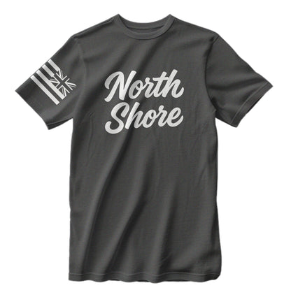 North Shore Hawaii Script T-Shirt HI Flag