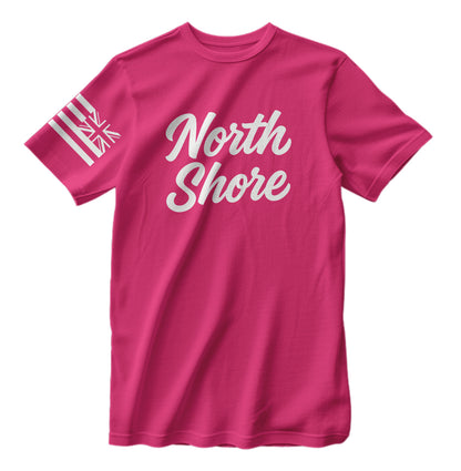 North Shore Hawaii Script T-Shirt HI Flag