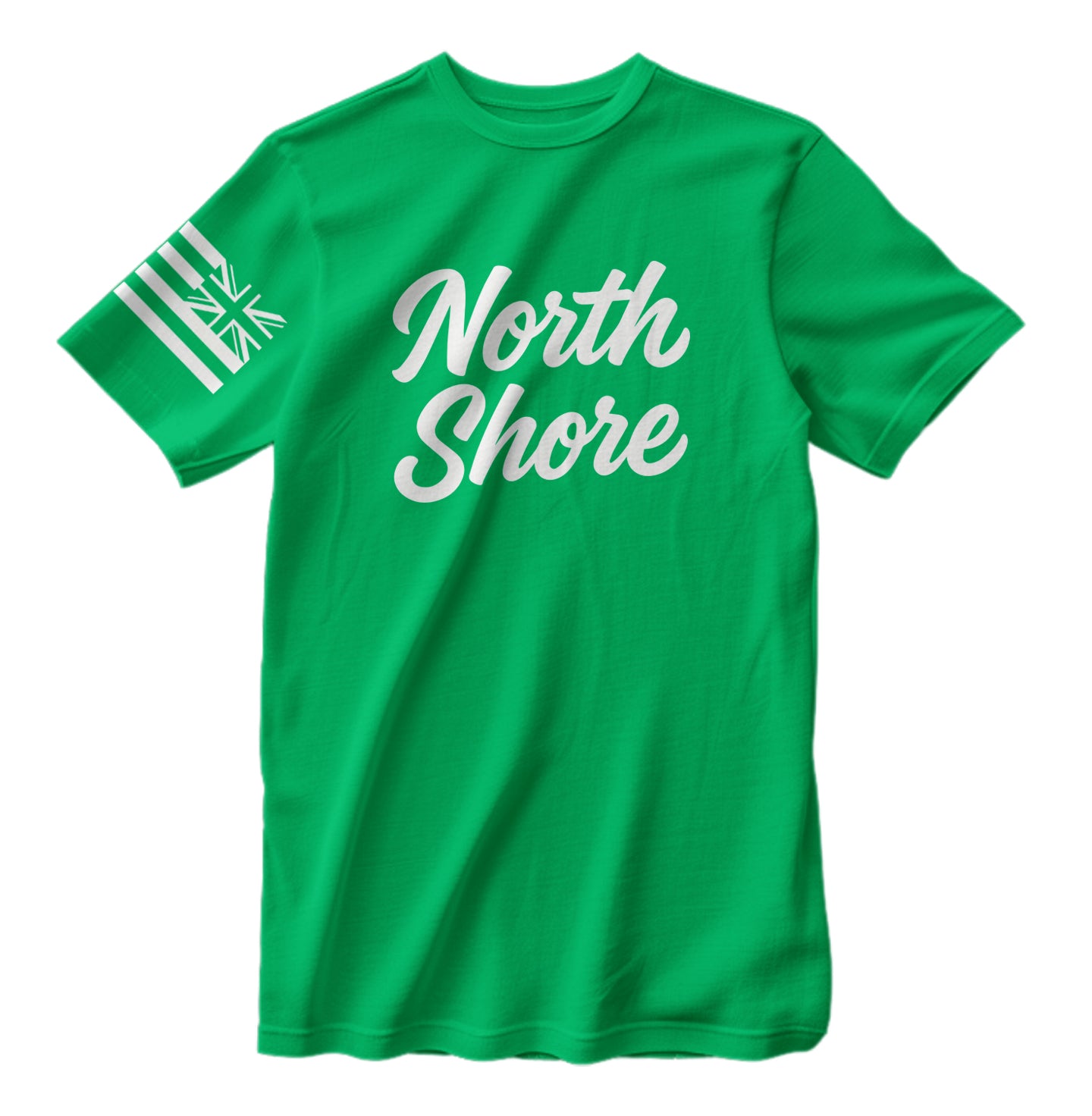 North Shore Hawaii Script T-Shirt HI Flag